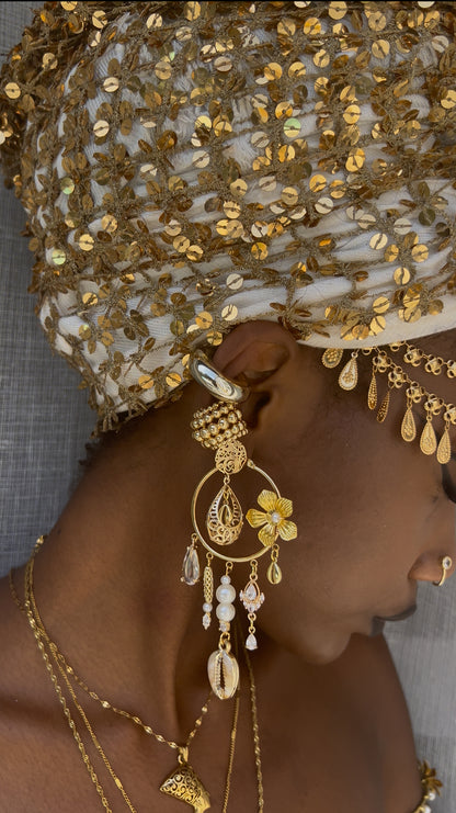 Pearl in bloom earrings