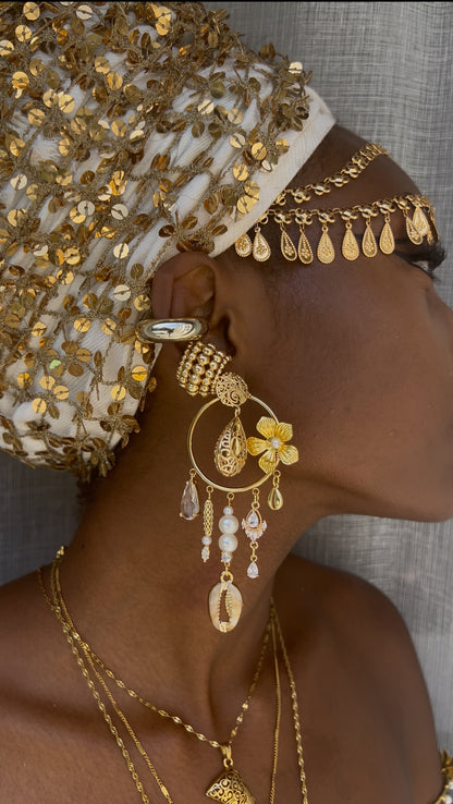 Pearl in bloom earrings